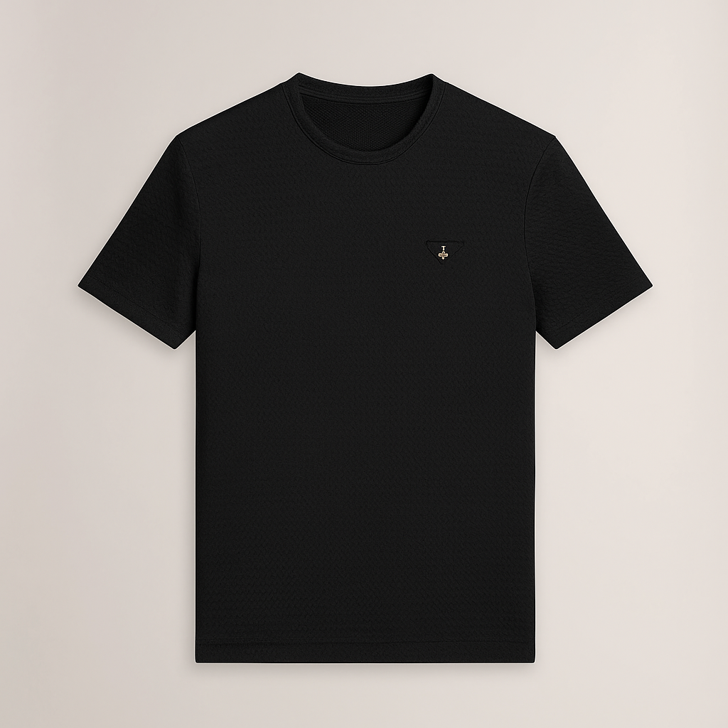Classic Black T-Shirt – Premium Textured Design