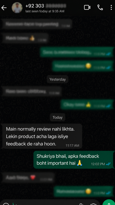 Customer review