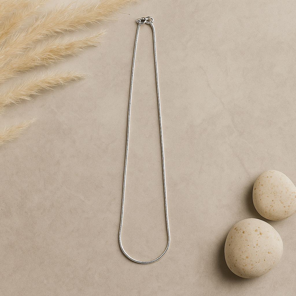 Flat Minimalist Chain Necklace – Gold & Silver Edition