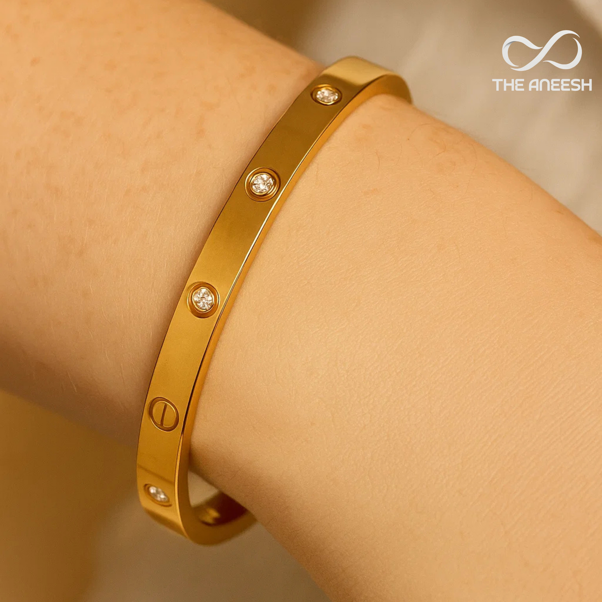 Cartier-Inspired Love Bracelet – Timeless Elegance in Gold & Silver
