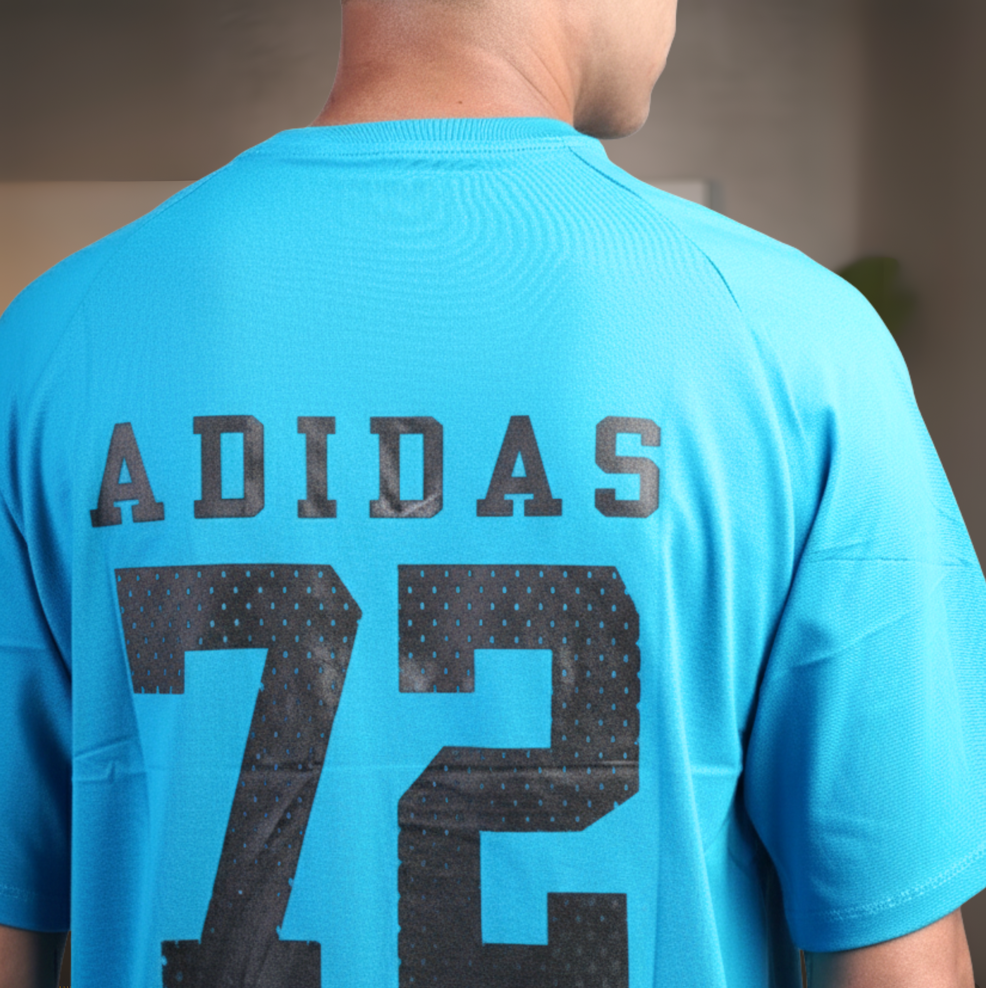Adidas  Men's Oversized Trefoil T-Shirt (Blue)