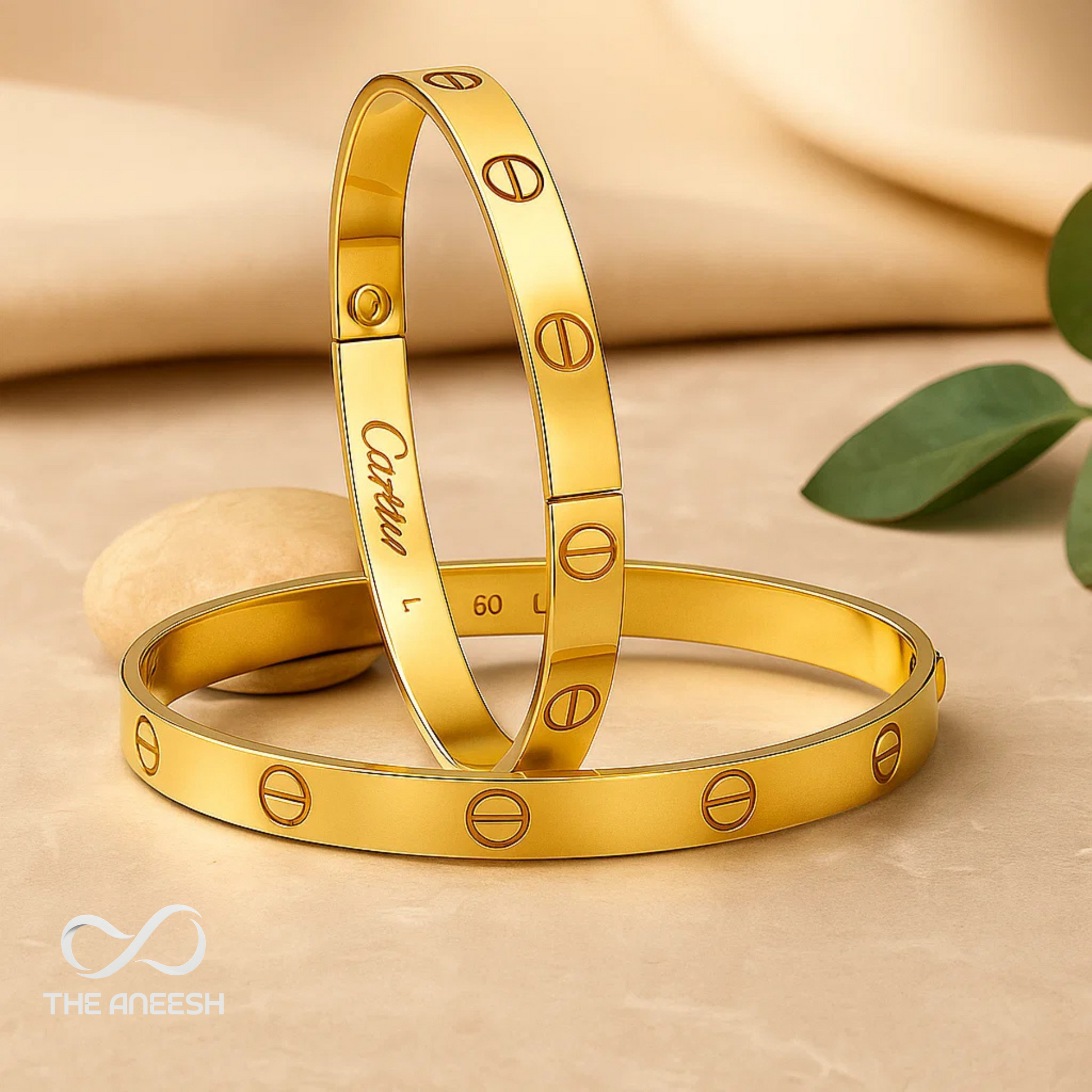 Cartier-Inspired Love Bracelet – Timeless Elegance in Gold & Silver