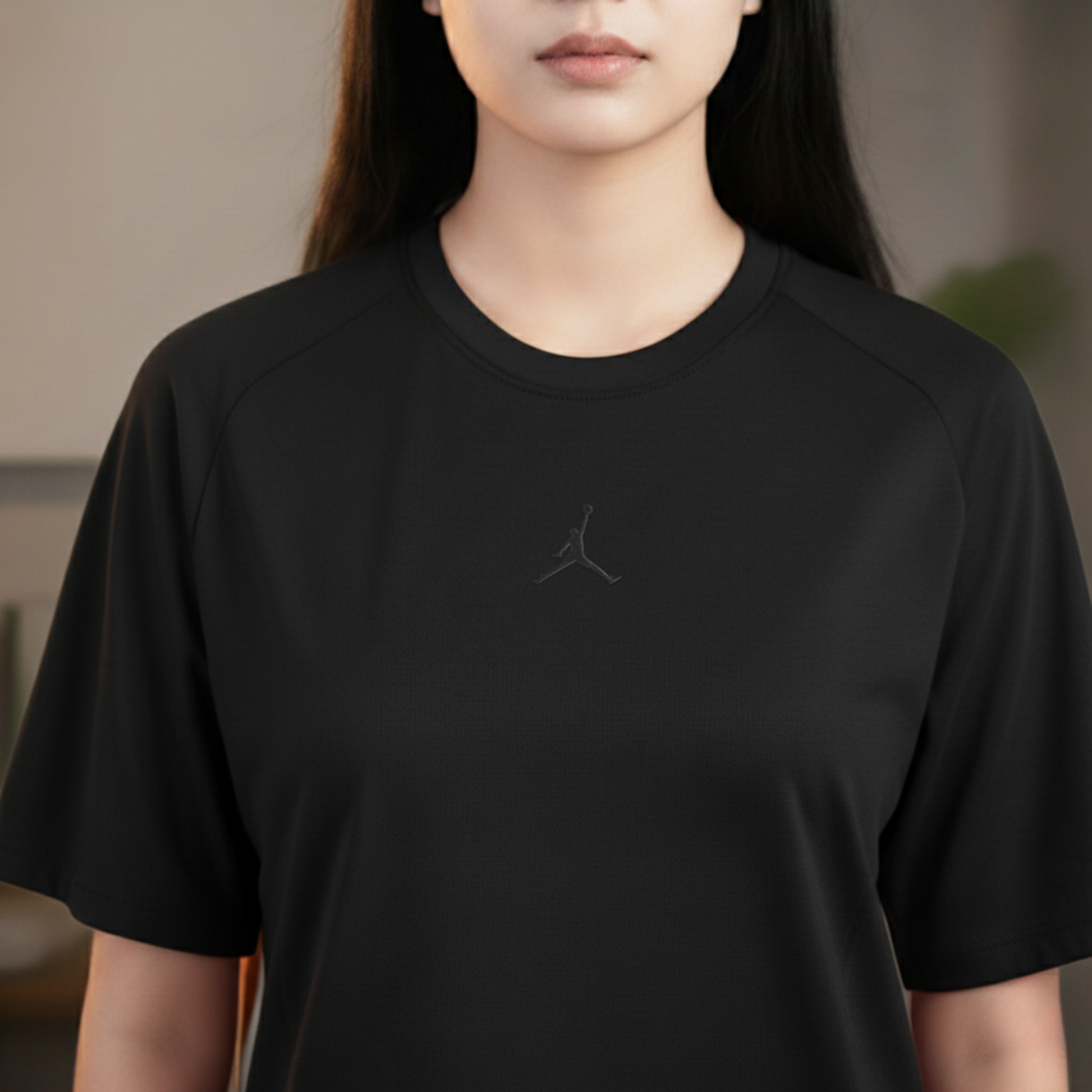 Jordan Dri-Fit T-Shirt For Women's– White & Black