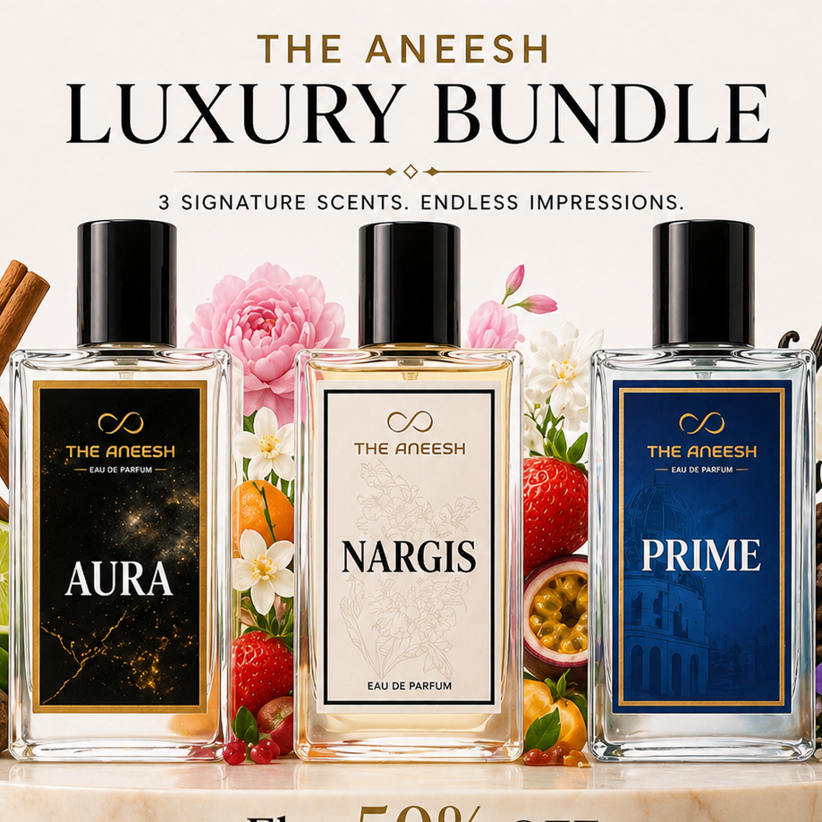 Bundle of 3 Men’s Perfumes –  Prime  Aura & Nargis